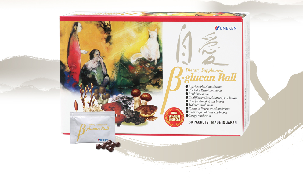 9Extracted from the 9 finest mushrooms, Umeken Beta (β)-Glucan