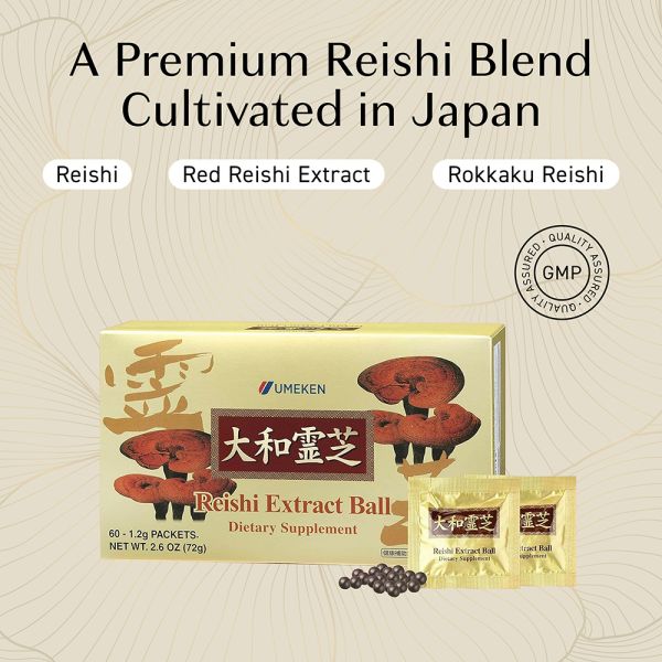 Reishi Extract Balls / 2 mth supply (60 packets)