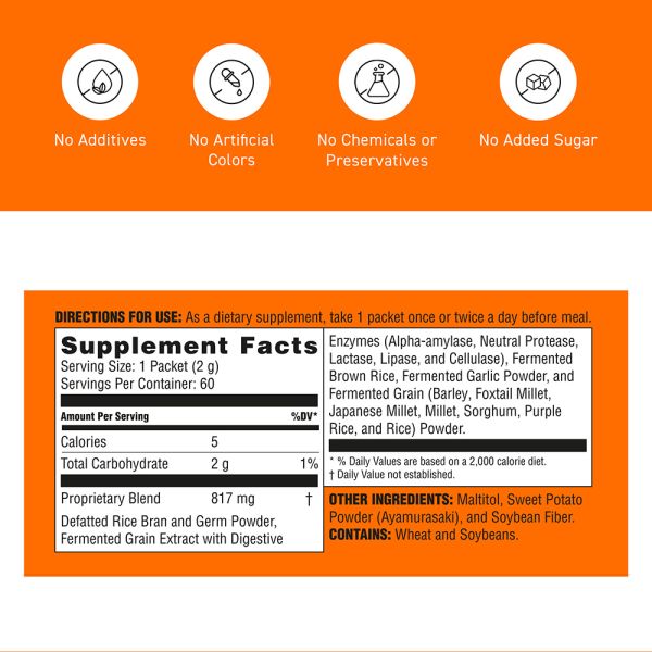 Shouka Enzyme (Digestive Enzymes) / 2 mth supply (60 packets)