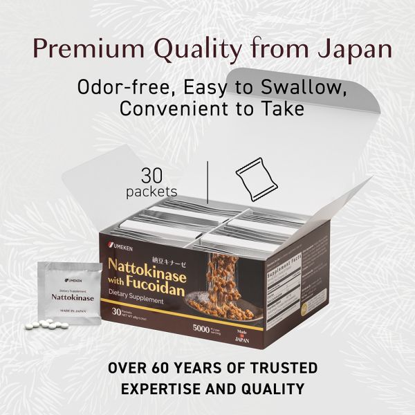 Nattokinase (plus Fucoidan) / 1 mth supply (30 packets)